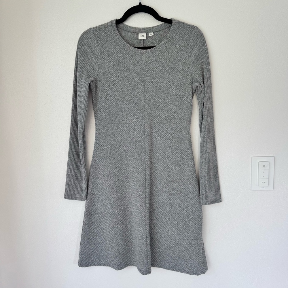GAP Long Sleeve Knit Sweater Dress Gray Size XS